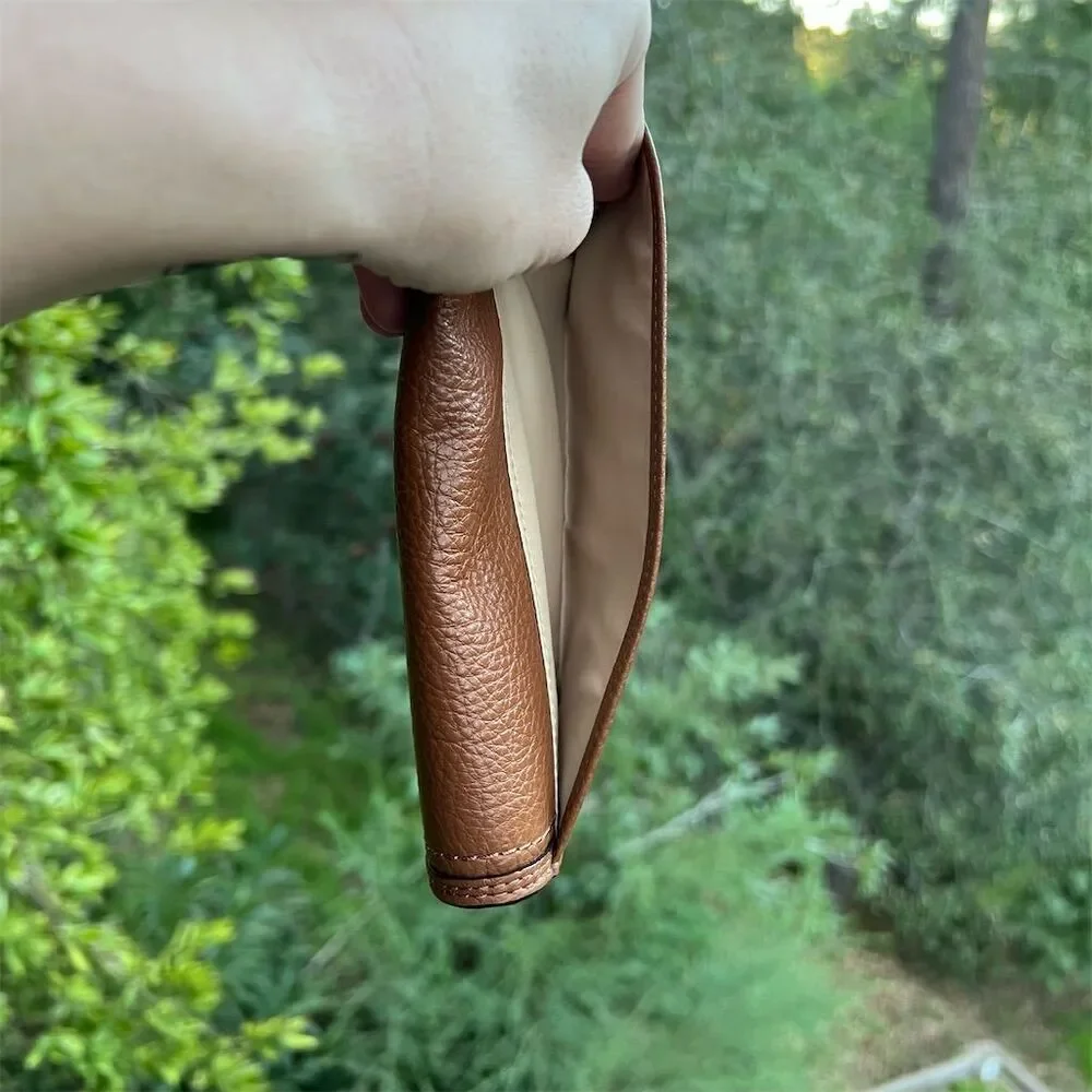 COACH VINTAGE Women's Brown Pebble Leather Turnlock Envelope Wallet AUTHENTIC - Picture 8 of 8